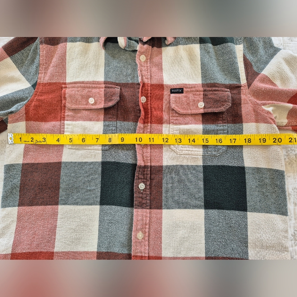Matix Clothing Company Red and Black Men's Plaid Shirt - Picture 6 of 7